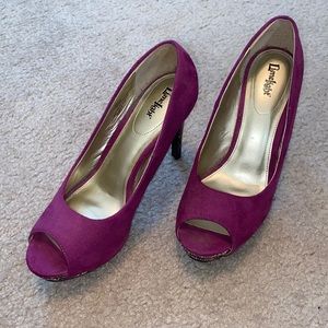 Lime Light Fuchsia Platform Heels Size 9.5